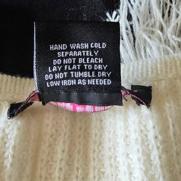 Women's Size X Large V-Neck Knit Beige Knit Tank W/Fringe Bottom - Picture 9 of 10